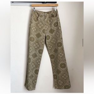 high waist green pants